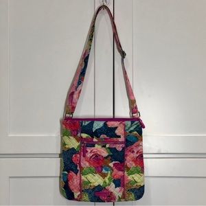 Vera Bradley Floral Hipster Crossbody bag purse.